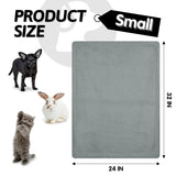furrybaby Dog Blankets for Small Dogs, Puppy Small Fleece Blankets for Pets, Premium Cat Blanket, Sherpa Pet Blanket Washable for Pet Kitten Doggy (Grey, 24x32 in, S)
