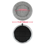 Enjoying Small Cat Bed Mat, 11.81" Round, Self Warming Cat Mat with Pillow Around, Dog Kitty Curling Sleep Cushion, Soft Kitten Pad for Carrier/Crate, Rabbit Warm Bed, Antiskid Bottom, Small