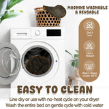 Drydiet 2 Pcs Cat Heating Pad Round 16 Inch Self Heating Cat Mat Washable Heated Bed Anti Slip Warming Pad Pet Bed Mat for Kennel Dog Crate Indoor Outdoor(Coffee,16 Inch)