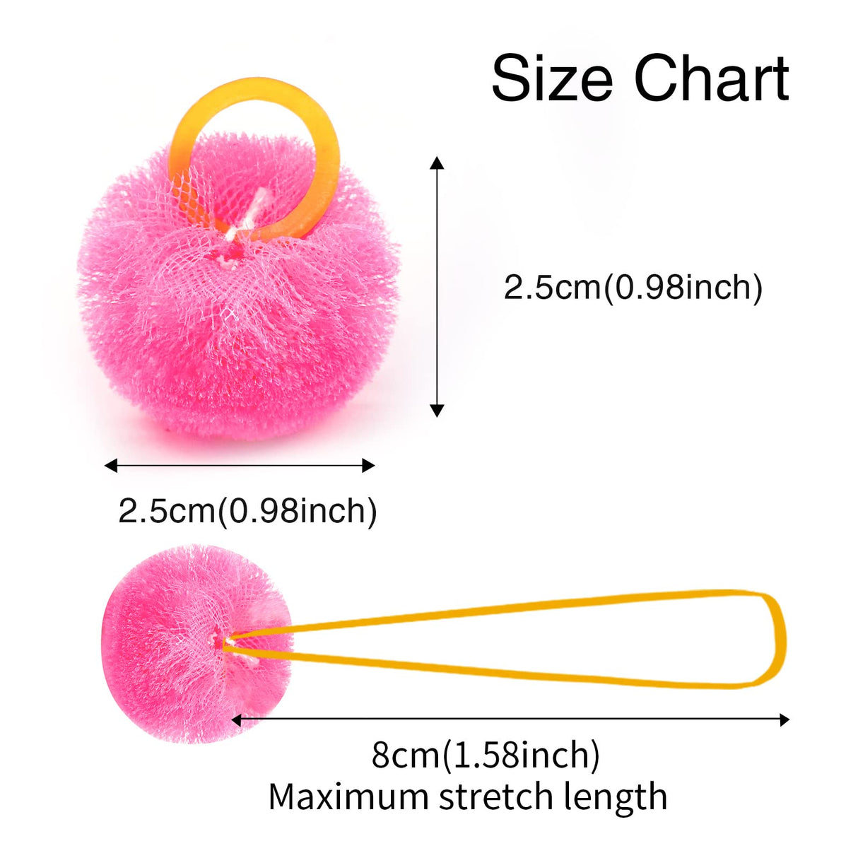 CRMADA Small Dog Bows, Multicolor Geometric Gauze with Rubber Bands, 0.78" Diameter, 24pcs/12pairs