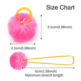 CRMADA Small Dog Bows, Multicolor Geometric Gauze with Rubber Bands, 0.78" Diameter, 24pcs/12pairs