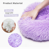 wrkfree Chinchilla Bed Purple for Cage Fluffy Round Beds for Small Animals Washable Anti Slip 11.8 inch