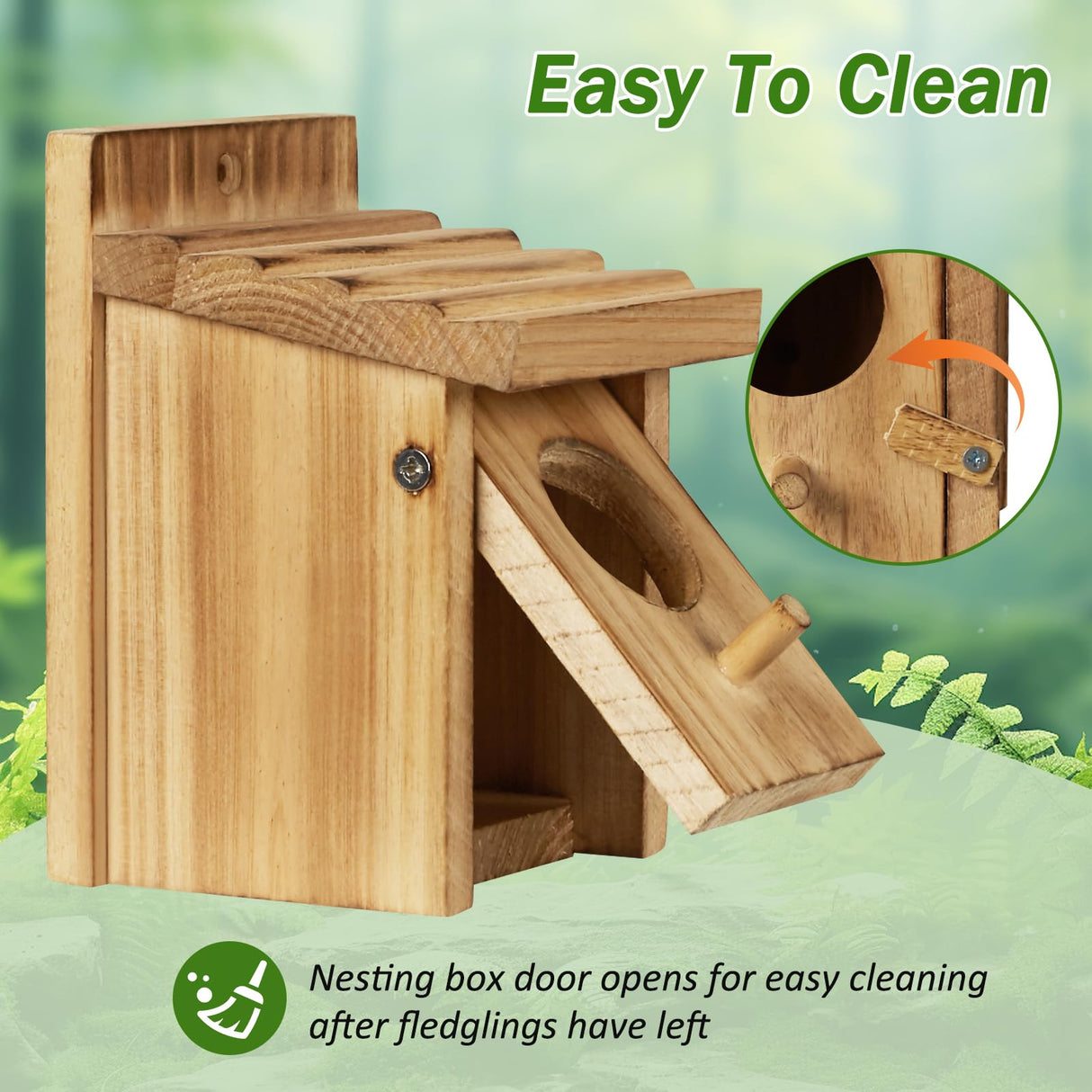 CLACKIBUKVYZ Small Bird House for Hummingbirds,Bird Houses for Outside,Humming Bird Houses for Outside,Outdoor Bird Box,Birdhouse,Bluebird House,Wooden Birdhouse with perches