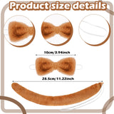 3 Sets Halloween Puppy Dog Costume - Dog Headband Ears, Tail & Bow Tie Accessories for Adults