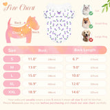 ABRRLO Cute Dog Shirts for Small Dog Clothes Girls Pink Puppy Cat Shirts with Harness D Ring Floral Female Doggy Outfits Pet Clothes for Mini Dachshund Shih tzu Teacup Chihuahua Maltese