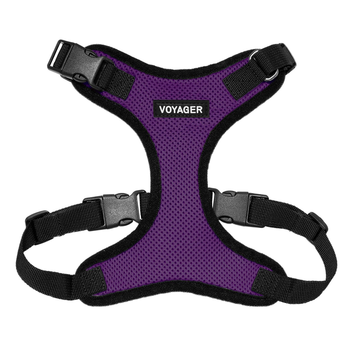 Voyager Step-in Pet Harness - All Weather Mesh, Adjustable Step in Harness for Cats and Dogs by Best Pet Supplies - Purple/Black Trim, M
