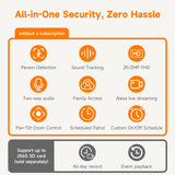 2K/3MP 5G WiFi Indoor Security Camera, Pet Camera with Speaker for Dog/Cat, Baby Monitor with Free Phone App, Motion & Noise Detection, Super Night Vision, 2-Way Talk, Cloud & SD Card Storage(P7)