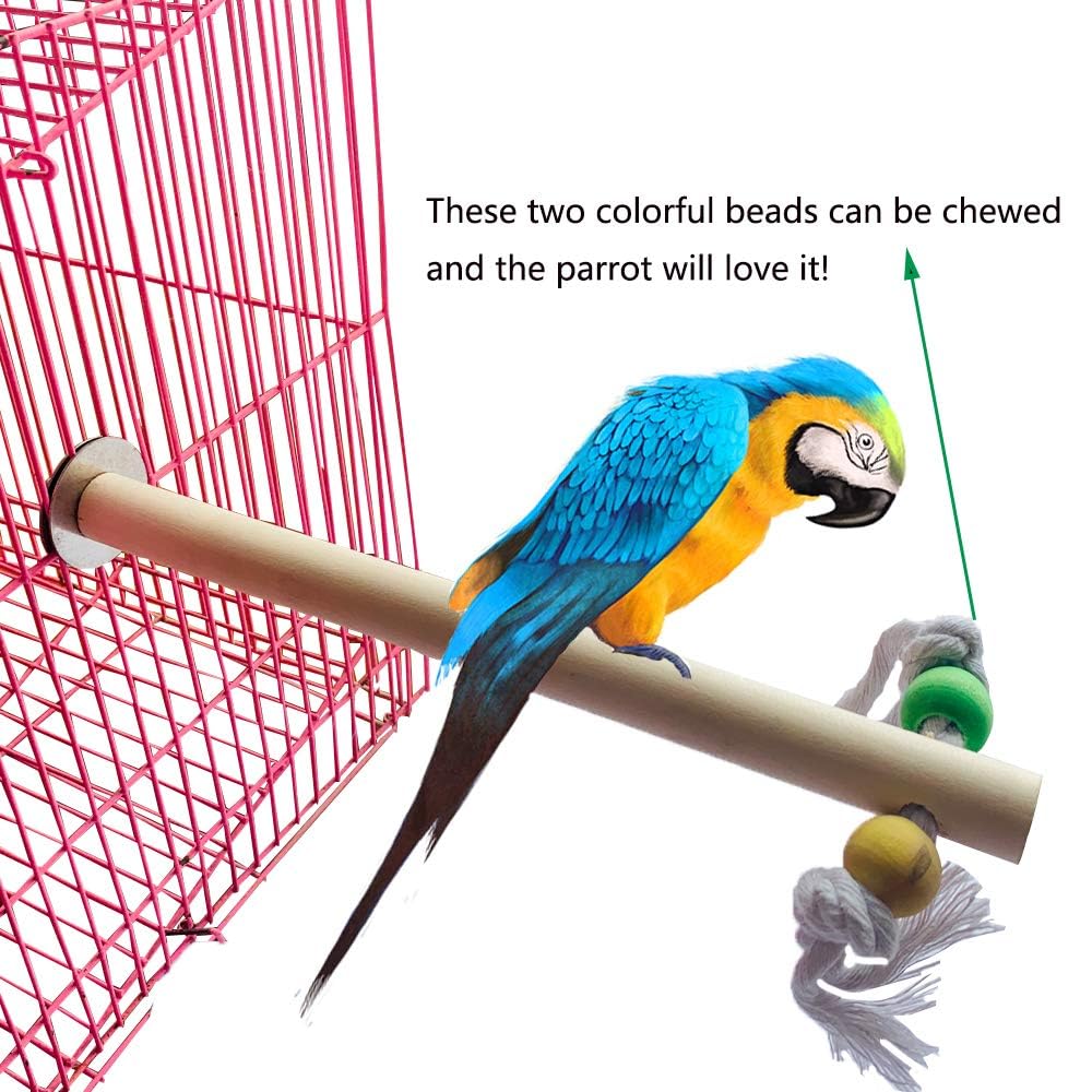 PINVNBY Bird Playground, Wood Parrot Play Gym Stand Perch Bird Cage Accessories for Small and Medium Parakeet Cockatiel Conure Love Birds Finch