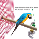 PINVNBY Bird Playground, Wood Parrot Play Gym Stand Perch Bird Cage Accessories for Small and Medium Parakeet Cockatiel Conure Love Birds Finch