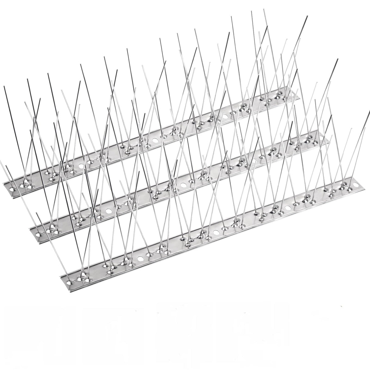 Bynccea Bird Spikes Stainless Steel Durable Bird for Small Birds, Poop-Disassembled Anti Bird Spikes Smooth Polishing Harmless Deterrent Nest Prevention Bird Off Spike