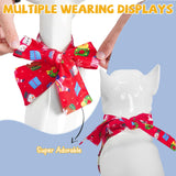 SCENEREAL Christmas Dog Bandana, Double Side Dog Scarf for Small Medium Large Dogs Cats Puppy,Holiday Bandanas for Dogs Boys Girls, Premium & Soft Fabric Pet Accessories for Birthday Party Days