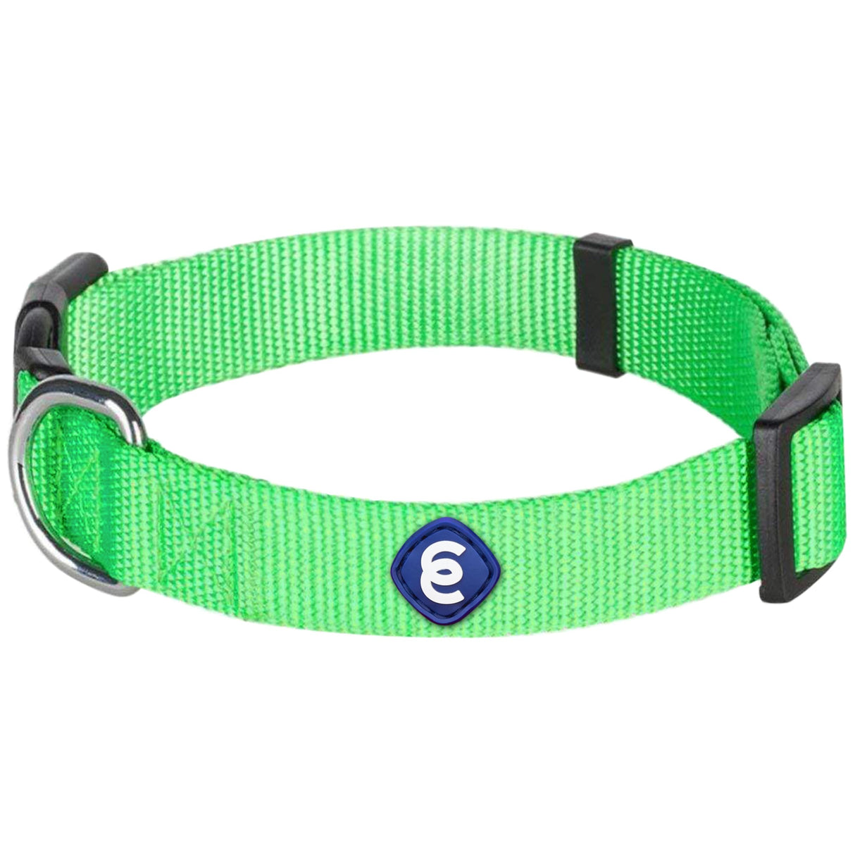 Blueberry Pet Essentials Small Dog Collar in Neon Green | Adjustable & Eco-Friendly Durable Nylon Strap | Classic Collar for Small Dogs, Boy & Girl Pets