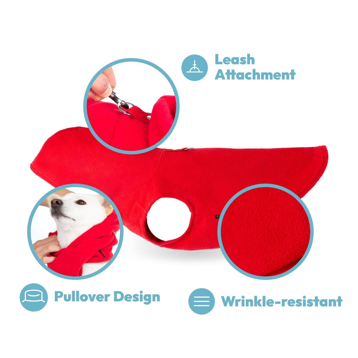 Gooby Fleece Vest Hoodie Dog Sweater - Green, X-Small - Warm Pullover Dog Hoodie with O-Ring Leash for Small to Medium Dogs