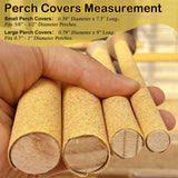 S&X Sanded Perch Covers for Parakeets, Lovebirds, Parrotlets, Finches, Canaries, Large Perch Covers 3/4" Diameter X 9" Long, 3-Pack