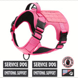 Hiphoppet US Local Tactical Service Dog Harness Vest Adjustable Reflective No Pulling Large Dog Harness With Metal Buckle