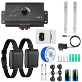 1Set Electric Dog Fence System Pet Tone Shock Boundary Containment Water Resistant Collar Receiver For Small Medium Large Dog