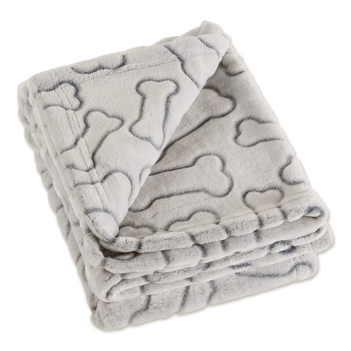 Bone Dry Embossed Bone Print Pet Blanket, 36x48", Taupe
