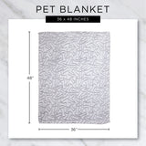 Bone Dry Embossed Bone Print Pet Blanket, 36x48", Taupe