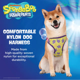 SpongeBob SquarePants for Pets Patrick Dog Harness for Small Dogs | No Pull Dog Harness Vest with Green Body, Purple Flowers, and Pink Straps | Soft and Comfortable Small Dog Apparel
