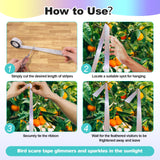 Bird Scare Tape Ribbon(524FT) - Reflective Tape for Birds - Keep Birds Away Outdoor - Scare Tape for Bird Control - Double Side Ribbon, Scare Geese, Pigeon, Duck, Woodpecke - Yard Decoration
