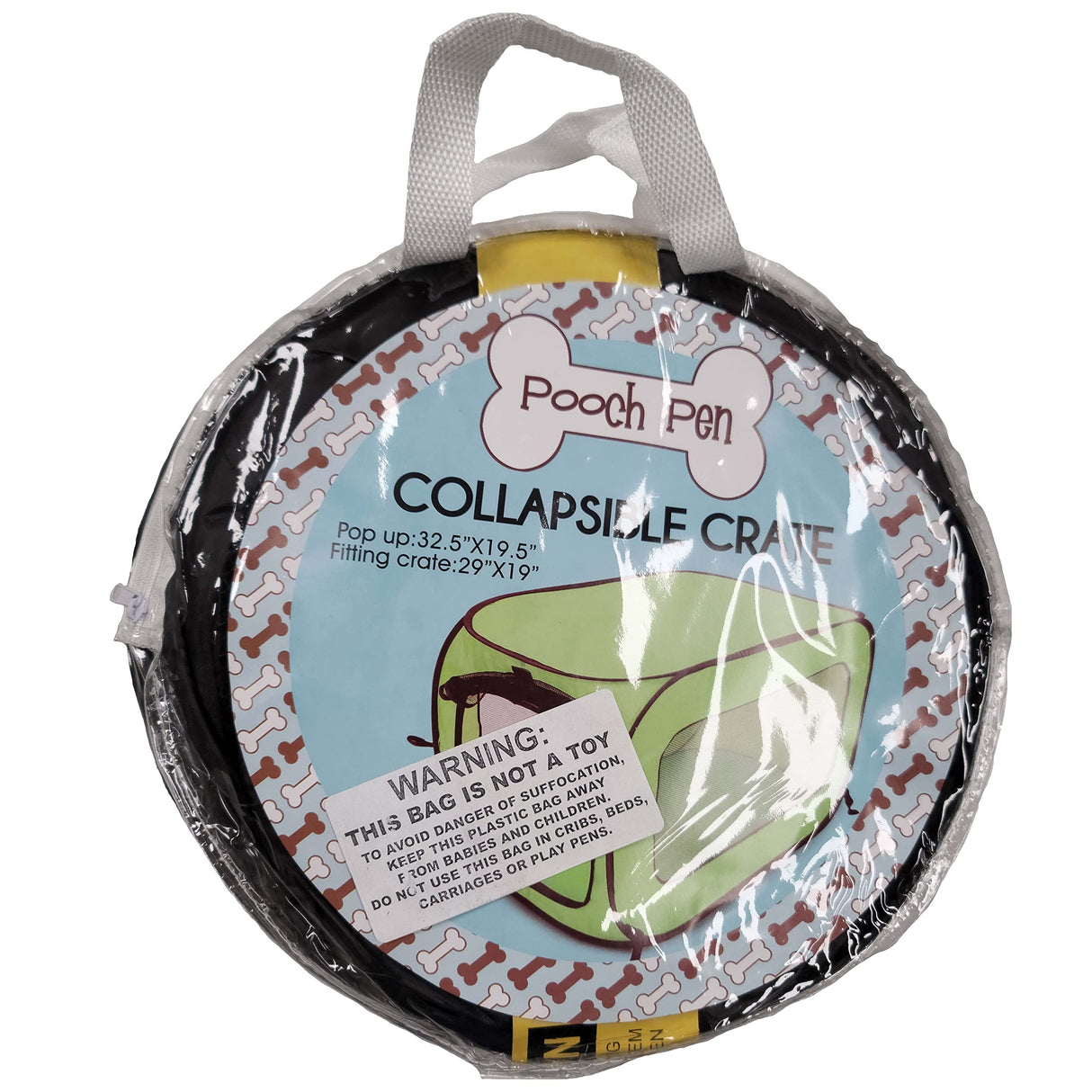 Beatrice Home Fashions Portable, Collapsible, Pop Up Kennel Travel Cat and Dog Crate, 32.5" L x 19.5" W x 19.5" H, Green