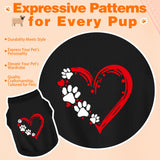 Discover Cozy Sleeveless Canine Wear: Soft, Lightweight, and Breathable Cotton Dog Shirt Featuring Heart and Paw Graphics. Vest Tank Top is Ideal for Small, Medium, and Large Breeds Black XS