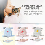 Kaqipeet Escape-Proof Cat Harness and Leash Set - Adjustable and Breathable Vest for Walking, Easy Control and Comfortable Backpack Jacket for Cats Blue (Small)…