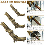 PINVNBY 3 Sizes Natural Bird Perches Wooden Parakeet Perches Bird Perches for Cage Parrot Chewing Stick Paw Grinding Exercise Training Bird Cage Accessories for Budgies Conures Cockatiels Lovebirds