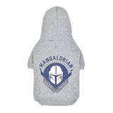 Star Wars for Pets The Mandalorian Dog Hoodie with Leash Attachment Hole - Pet Outerwear for Dogs - Officially Licensed Dog Apparel & Accessories, Grey, Size Small