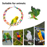 11-Step Bird Ladder Bridge,21.26 x 3.15 inches Raw Wood and Edible Dye,Pet Hamster Climbing Ladder Swing Toys Suitable for Small to Medium Birds,Bird Cage Accessories (11 Ladders)