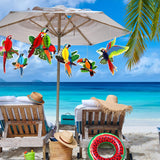 6 Pieces Tropical Birds Parrot Honeycomb Cutouts - Hawaiian Luau Tropical Party Decorations for Summer Beach Jungle Safari Rainforest Theme Birthday Party Home Classroom Décor