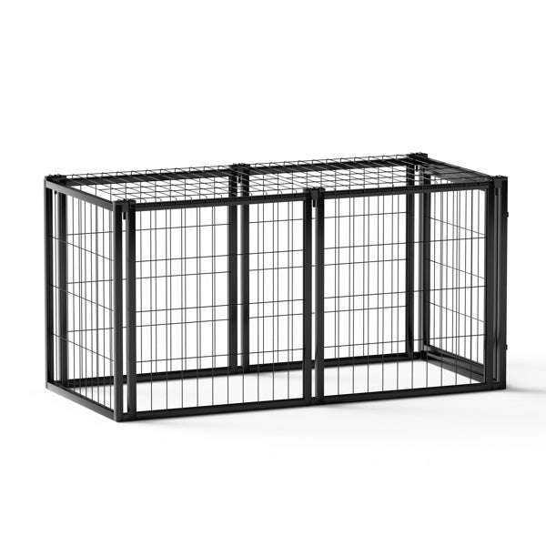 Dog Cage 47.2 Inches, Suitable For Small And Medium-sized Dogs, With A Top Dog Fence, Pet Cage, Indoor, Black. 47.2 Inches Long X 22 Inches Wide X 24 Inches High.