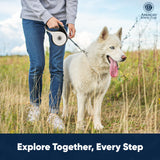 American Kennel Club Retractable Dog Leash, 16.4ft, Tangle-Free, Ergonomic Grip, One-Hand Brake, for Medium & Large Dogs up to 66