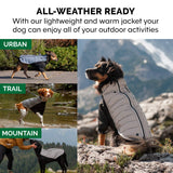 Furhaven Water-Repellent Small Dog Coat, Washable & Reflective w/ Leash Access & Stretch Fabric - Pro-Fit Active Jacket - Chrome, Small