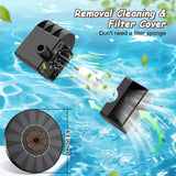 Yzert Solar Fountain Coffee Flower, 2025 Upgrade Floating Solar Water Fountain Pump with 4 Fixers & 7 Nozzles for Bird Baths, Ponds, Pools, Gardens, Patios, Outdoors&Flower Pots