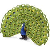Safari Ltd. Peacock Figurine - Detailed 4" Plastic Model Figure - Fun Educational Play Toy for Boys, Girls & Kids Ages 3+