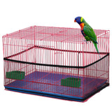 Bird Cage Seed Catcher, Airy Gauze Seeds Bird Cage Cover Guard Dust-Proof Universal Birdcage Accessories Parrot Bird Nylon Mesh Net Cover Stretchy Shell Skirt Traps Cage Basket (XL, Black)