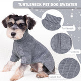 Winter Dog Clothes for Small Dogs Turtleneck Dog Sweaters Dog Knitted Warm Sweater Puppy Cold Weather Clothes Small Dog Pullover Sweater Fall Doggie Outfits Cat Apparel (Small)