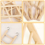 YHNTGB 5pcs Wooden Bird Ladder for Parrots Cage 5 Basic Sizes Perch Parakeet Climbing Toys Hanging Pet Natural Step Cockatoo Lovebirds