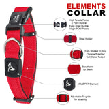 KRUZ PET Dog Collar for Small Dogs (Width- 5/8", Neck - 8"-12") Adjustable Pet Neck Band with Comfortable Soft Padding, Lifetime Durability, Heavy-Duty O-Ring (Red, X-Small)