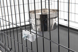Lixit Quick Lock Cage Bowls for Dogs, Cats, Rabbits and Other Pets (20oz, Stainless)