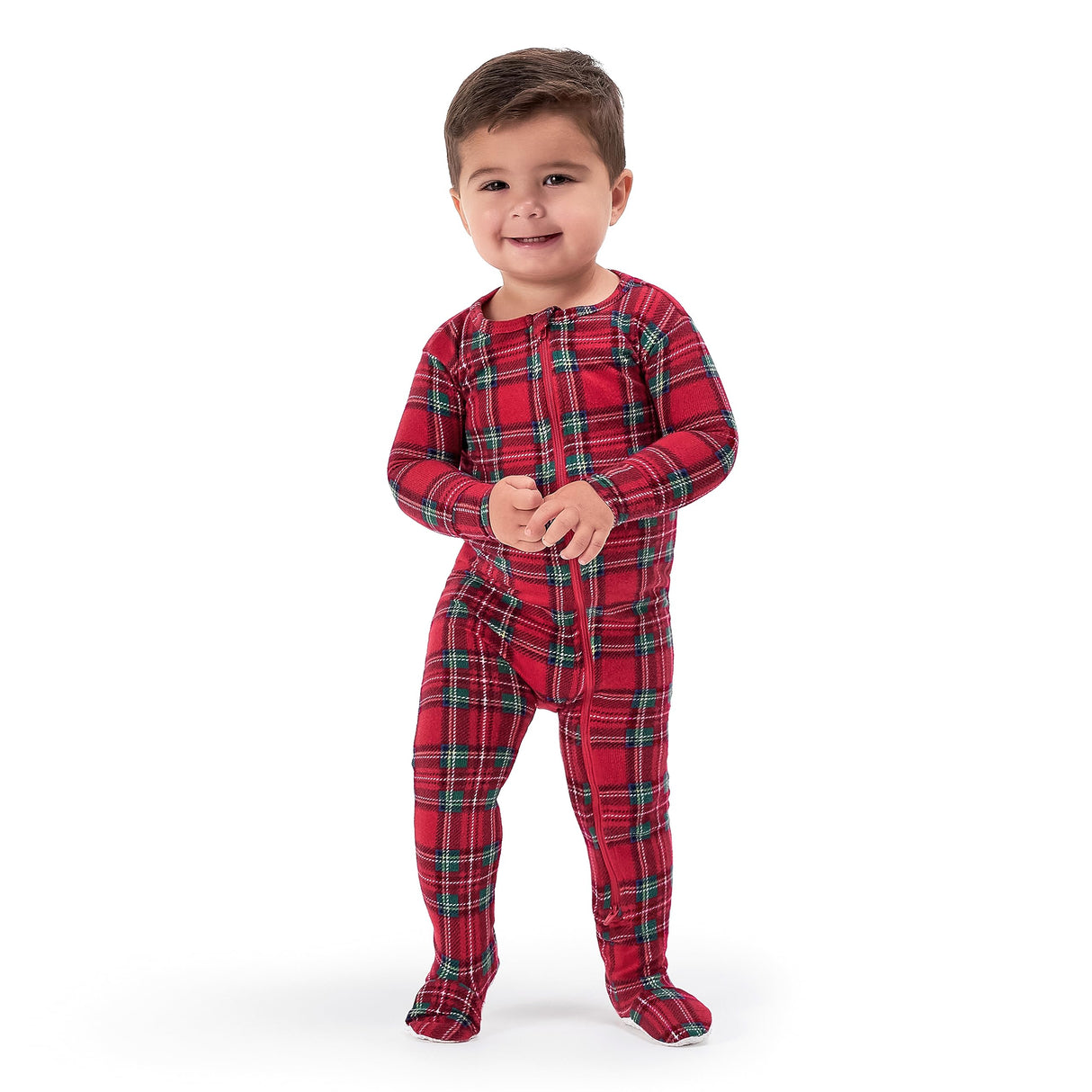 Gerber Baby Pet-1 Piece Holiday Family Matching Pajamas, Red Stewart Plaid, XSmall-Small