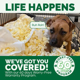 Furhaven Orthopedic Dog Bed for Medium/Small Dogs w/ Removable Bolsters & Washable Cover, For Dogs Up to 35 lbs - Two-Tone Plush Faux Fur & Suede L Shaped Chaise - Stone Gray, Medium