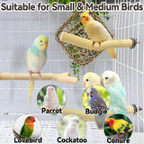 Hamiledyi Wood Bird Perch Stand Parrot Stand Branch Natural Wood Stick Paw Grinding Cage Accessories for Small Birds Parrots Parakeets Cockatiels Conures Lovebirds(2 Pcs)