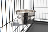 Lixit Quick Lock Cage Bowls for Dogs, Cats, Rabbits and Other Pets (20oz, Stainless)