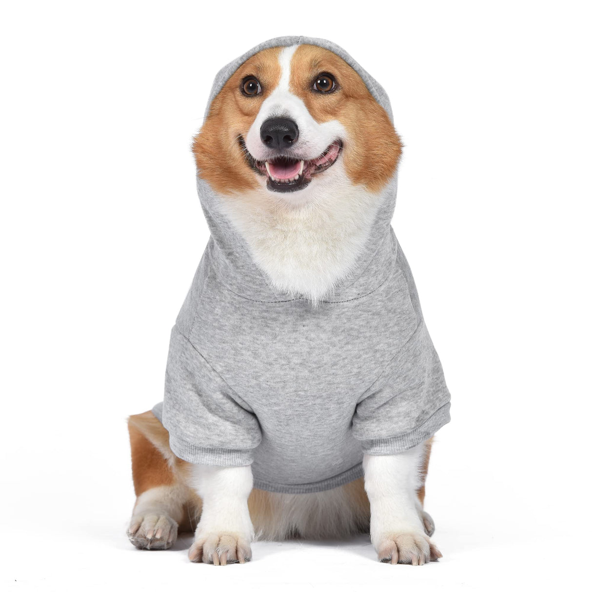 Star Wars for Pets The Mandalorian Dog Hoodie with Leash Attachment Hole - Pet Outerwear for Dogs - Officially Licensed Dog Apparel & Accessories, Grey, Size Small