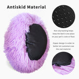 wrkfree Chinchilla Bed Purple for Cage Fluffy Round Beds for Small Animals Washable Anti Slip 11.8 inch