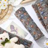 4 Pack Ultra Soft Dog Cat Bed Mat with Cute Prints Reversible Fleece Dog Crate Kennel Pad Cozy Washable Thickened Hamster Guinea Pig Pet Bed Mat for Small Animals(13 x 10 Inches,Gray)