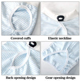 oUUoNNo Cat Wound Surgery Recovery Suit for Abdominal Wounds or Skin Diseases, After Surgery Wear, Pajama Suit, E-Collar Alternative for Cats (S, Stripe Blue)