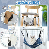 BBTO 3 Pcs Reversible Pet Hammock Soft Plush Cat Hanging Hammock Guinea Pig Bed Rat Cage Accessories for Puppy Dog Piggy Kitten Ferret Rabbit Other Small Animals(Cat)